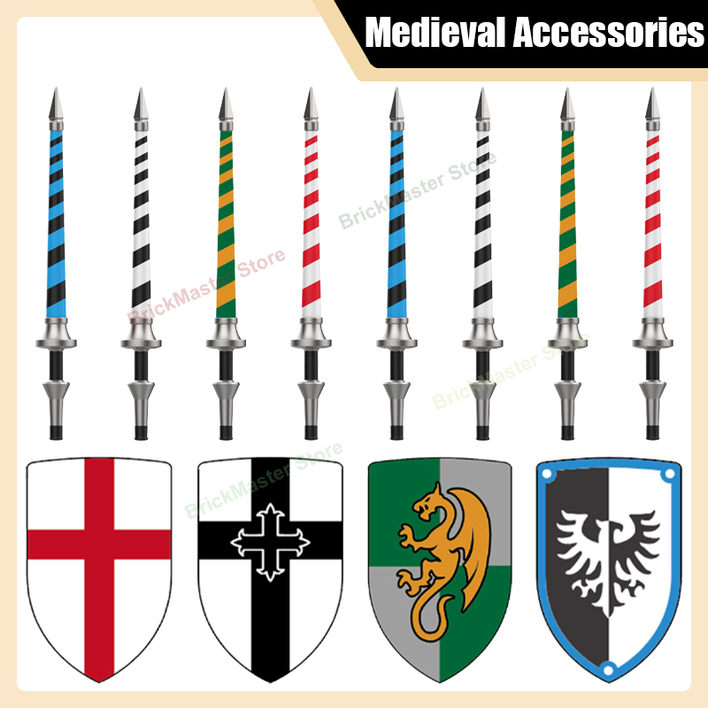Lego Minifigure Holder - Castello militare medievale Cavaliere Blocchi di
