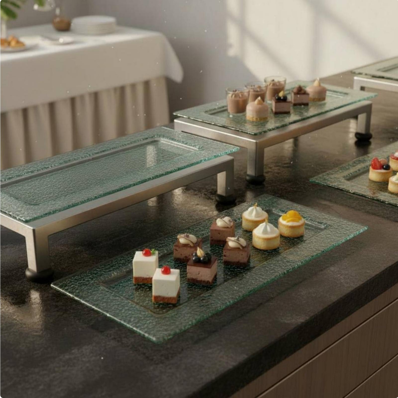 Display Risers Set - Espositore a 3 Livelli Multifunzionale, Stand