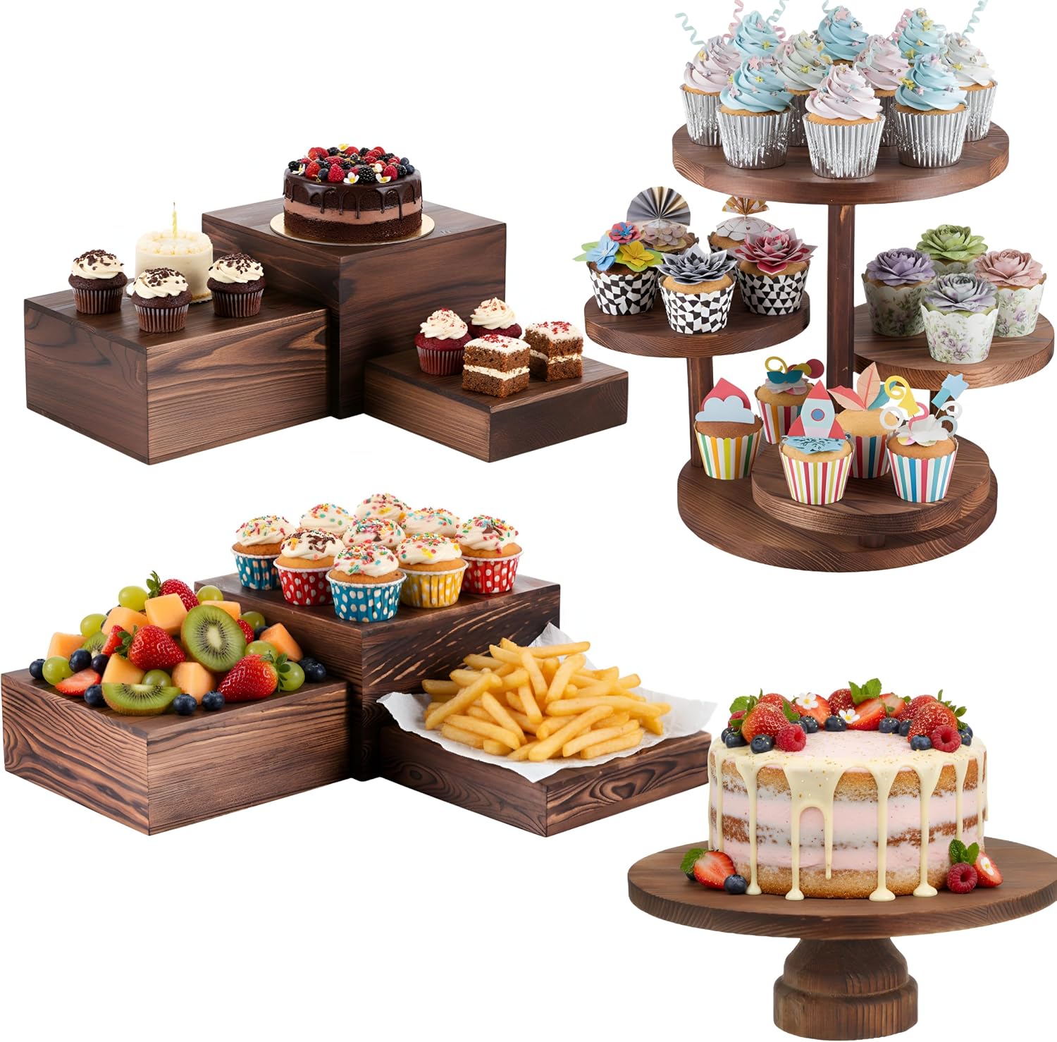 Display Risers Set - Set di 8 Alzate Rotonde a