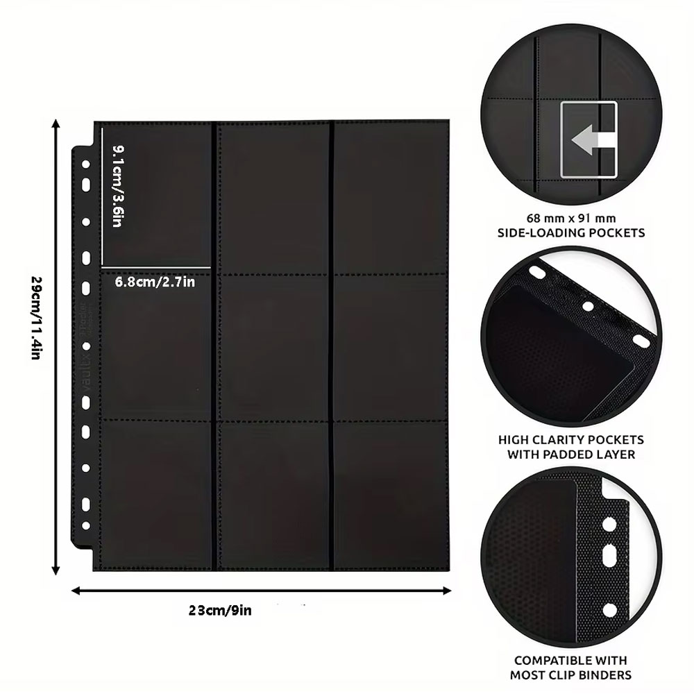 Confezione da 10 pagine nere p - Trading Card Binder recensione e prezzo