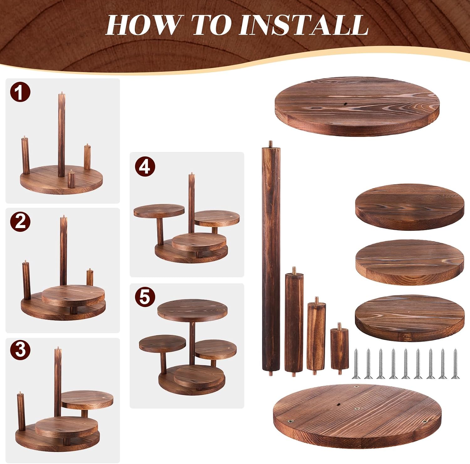 Set di 8 Alzate Rotonde a 4 Li - Display Risers Set recensione e prezzo